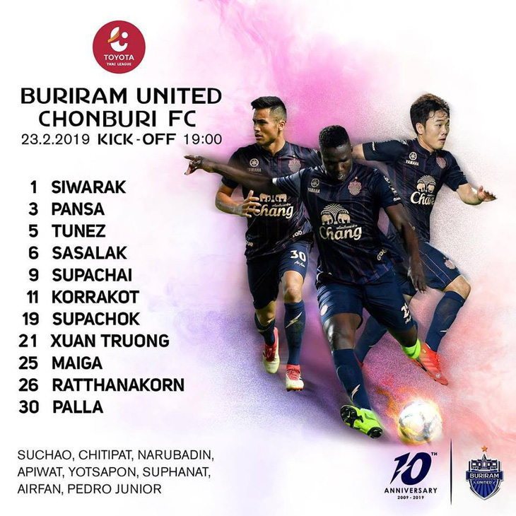 Xuân Trường thi đấu 50 phút ở trận Buriram hòa Chonburi 2-2 - Ảnh 1.