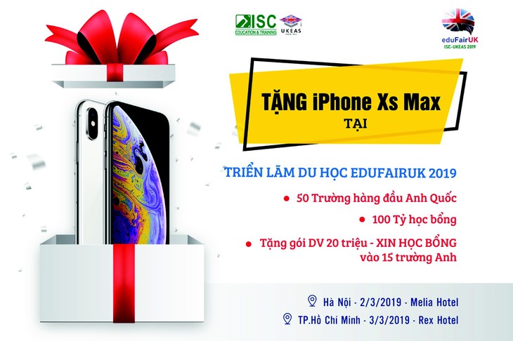 Triển lãm eduFairUK 2019: Cơ hội trúng iPhone Xs Max trong tầm tay - Ảnh 1.