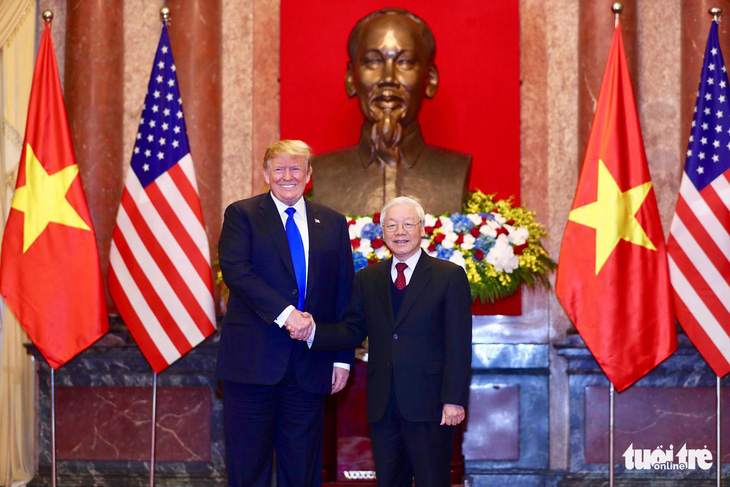 Tổng bí thư, Chủ tịch nước Nguyễn Phú Trọng tiếp Tổng thống Trump - Ảnh 1.