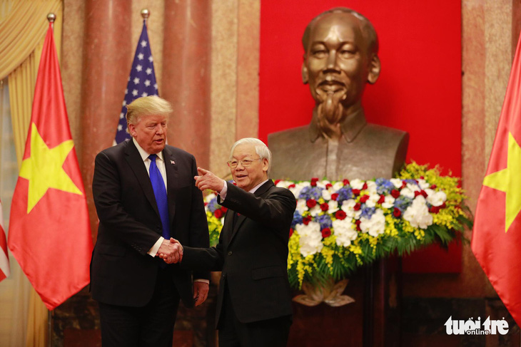 Tổng bí thư, Chủ tịch nước Nguyễn Phú Trọng tiếp Tổng thống Trump - Ảnh 5.