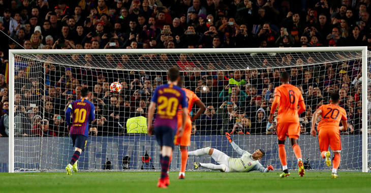 Messi rực sáng, Barcelona đè bẹp Lyon để vào tứ kết Champions League - Ảnh 1.