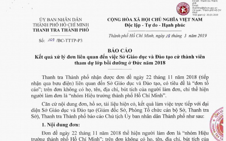 Vợ giám đốc sở được cử bồi dưỡng ở nước ngoài trái quy định