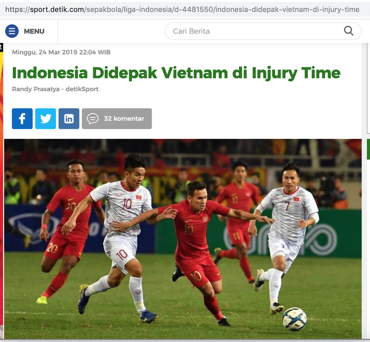 Báo Indonesia: U23 Indonesia đã yếu thế ngay từ hiệp một - Ảnh 1.