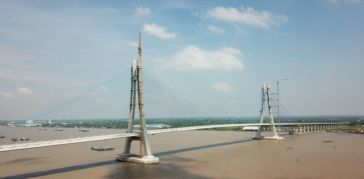 Cầu Vàm Cống đã xong 99%, dự kiến đưa vào sử dụng từ 6-2019 - Ảnh 1.