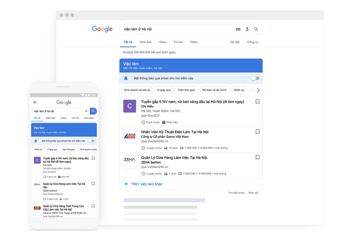 Google thêm chức năng tìm việc làm cho người dùng Việt Nam - Ảnh 1.