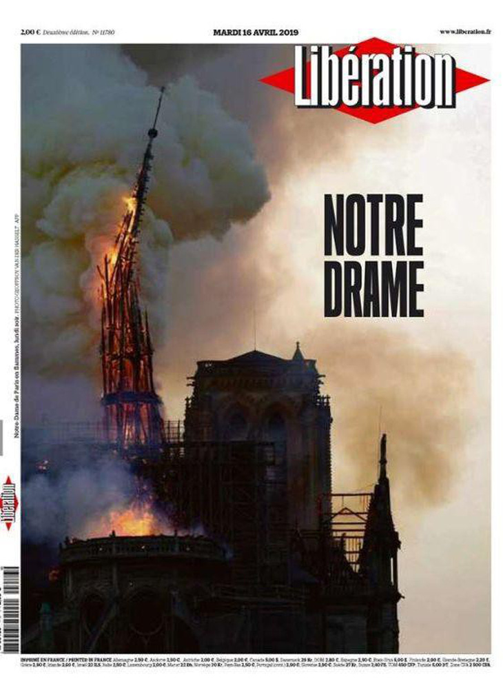 Trang nhất báo Pháp nói gì về vụ cháy Nhà thờ Đức Bà Paris? - Ảnh 5.