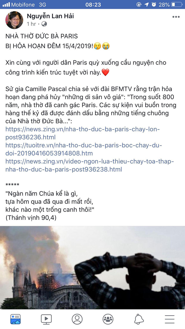 Nhà thờ Đức Bà Paris bốc cháy, người Việt bàng hoàng chia sẻ kỷ niệm - Ảnh 4.