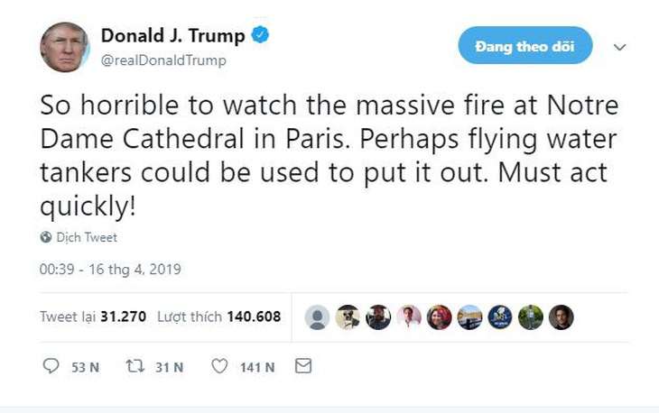 Dân mạng tan vỡ khi Nhà thờ Đức Bà Paris cháy - Ảnh 2.