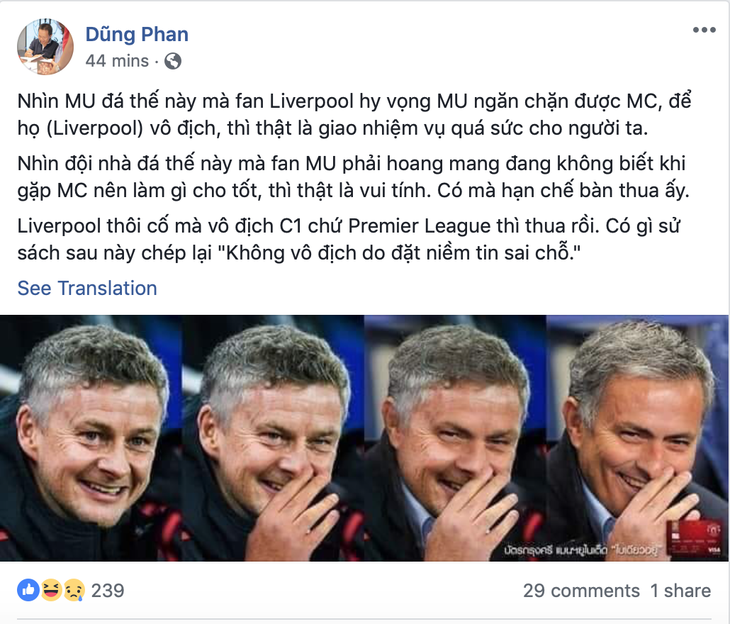 Cộng đồng mạng: Thật sai lầm nếu Liverpool chờ MU cản đường Man City - Ảnh 1.