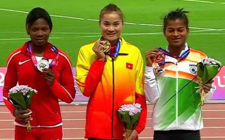Quách Thị Lan giành huy chương vàng 400m rào Giải điền kinh vô địch châu Á