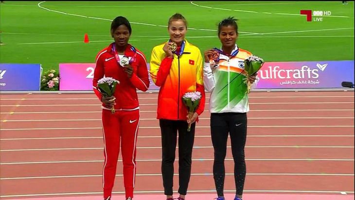 Quách Thị Lan giành huy chương vàng 400m rào Giải điền kinh vô địch châu Á - Ảnh 1.