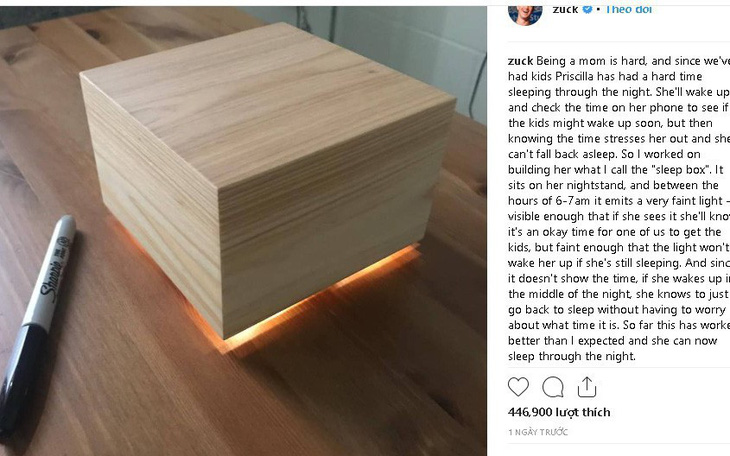 Ông chủ Facebook phát minh "hộp ngủ" giúp vợ ngủ ngon hơn
