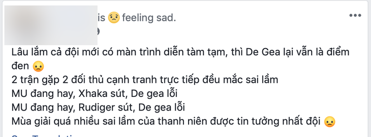 CĐV M.U hết kiên nhẫn với De Gea - Ảnh 3.