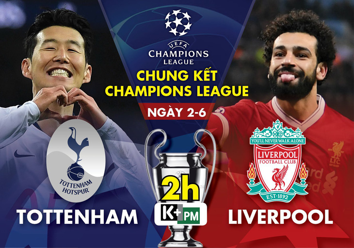 Lịch trực tiếp chung kết Champions League giữa Tottenham và Liverpool - Ảnh 1.