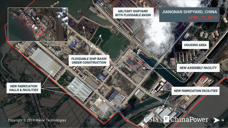 Hình ảnh vệ tinh về tàu sân bay ‘khủng’ nhất của Trung Quốc - Ảnh 4.