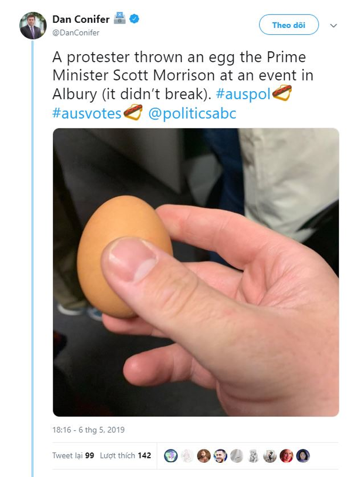 Thủ tướng Úc bị cô gái đập trứng vào đầu - Ảnh 3.