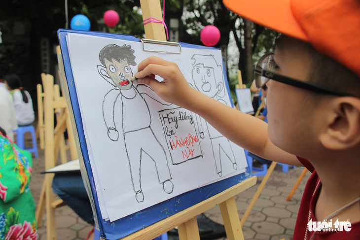 Trẻ em gửi thông điệp chống xâm hại, chống bạo lực qua tranh vẽ - Ảnh 6.