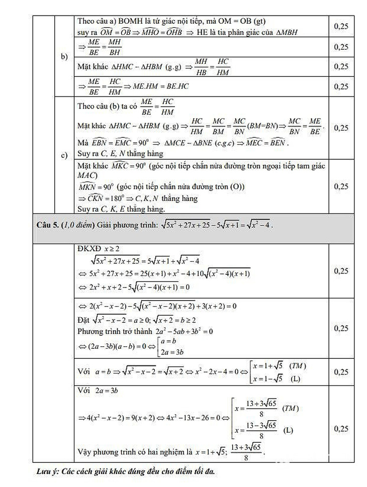 Nghệ An công bố đáp án môn toán, văn lớp 10 - Ảnh 4.