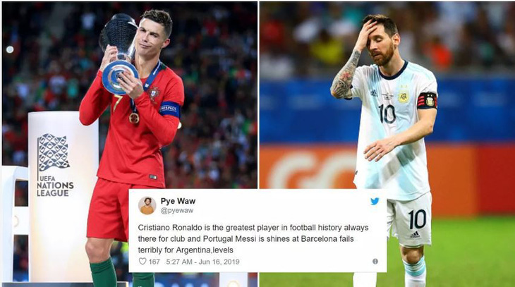 Dân mạng chế hình ảnh Messi viết thư cầu cứu Ronaldo - Ảnh 2.