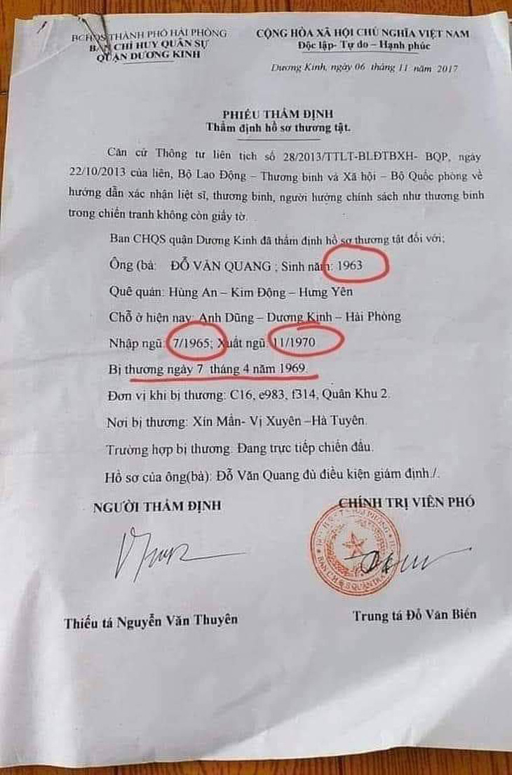 Làm rõ việc tung tin thất thiệt về cựu binh nhập ngũ lúc 2 tuổi - Ảnh 1.