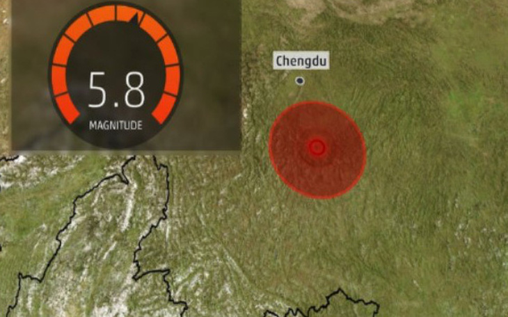 Động đất mạnh 5,8 độ Richter ở Trung Quốc, Hà Nội rung lắc