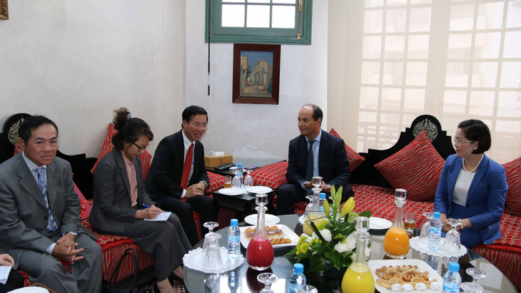Ông Võ Văn Thưởng tiếp kiến Thủ tướng và Chủ tịch Quốc hội Morocco - Ảnh 3.