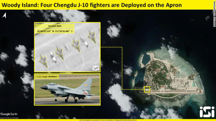 Trung Quốc cố tình phô trương 4 tiêm kích J-10 ở Hoàng Sa - Ảnh 2.