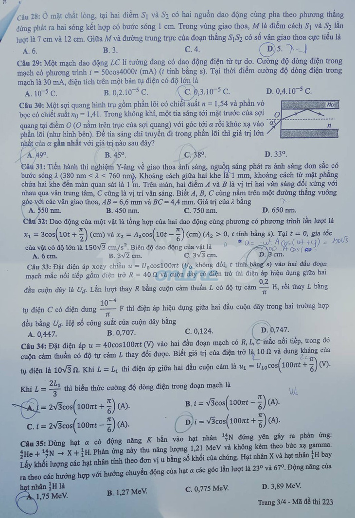 Mời bạn đọc xem đề vật lý THPT quốc gia 2019 - Ảnh 4.