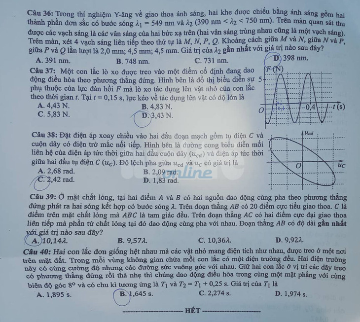 Mời bạn đọc xem đề vật lý THPT quốc gia 2019 - Ảnh 5.