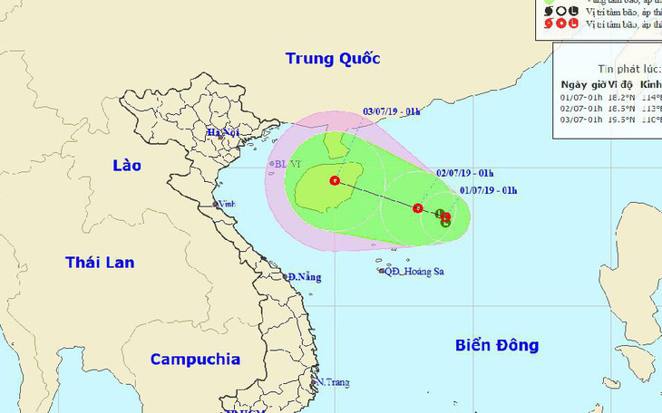 Vùng áp thấp mạnh lên, khả năng ảnh hưởng trực tiếp miền Bắc, miền Trung