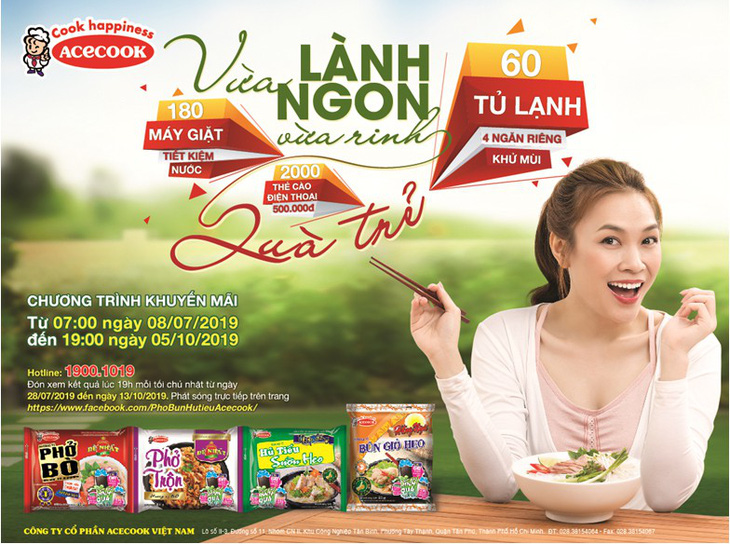 Rinh ngàn giải thưởng khủng với sản phẩm gạo ăn liền Acecook Việt Nam - Ảnh 2.