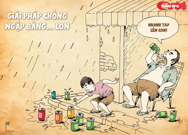 Giải pháp chống ngập bằng lu qua con mắt họa sĩ biếm - Ảnh 3.