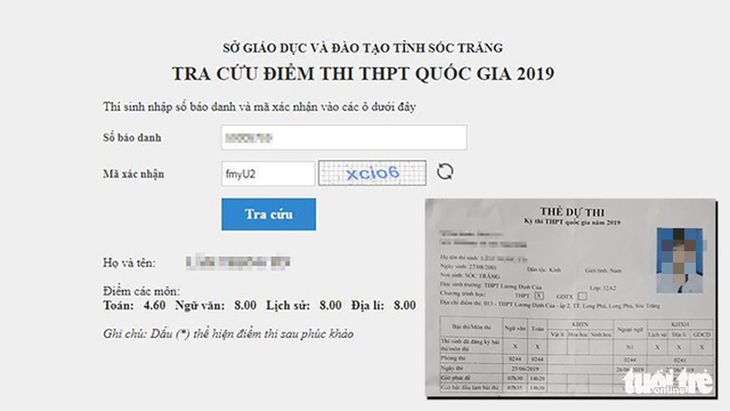 Sở GD-ĐT tỉnh lỡ tay công bố điểm thi trước giờ G? - Ảnh 1.