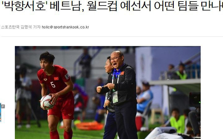 Báo Hàn: Thầy trò HLV Park Hang Seo rơi vào bảng đấu rất khó khăn