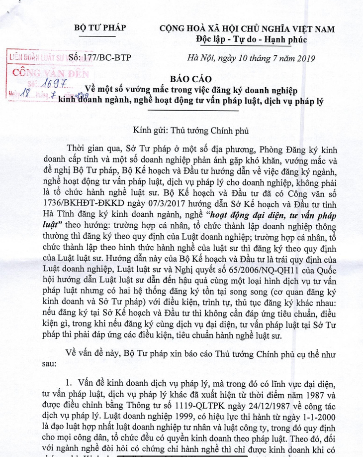 Hoạt động tư vấn pháp luật, đại diện pháp lý phải theo quy định của Luật luật sư - Ảnh 2.