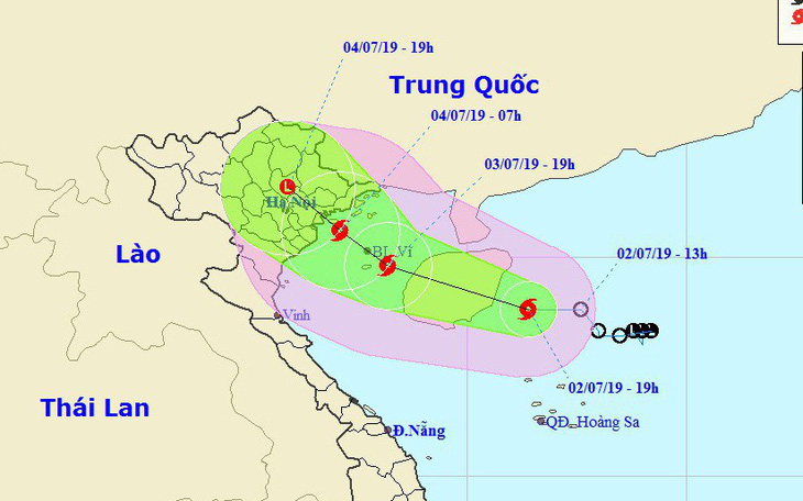 Áp thấp mạnh thành bão, cách đất liền Quảng Ninh - Hải Phòng 500km