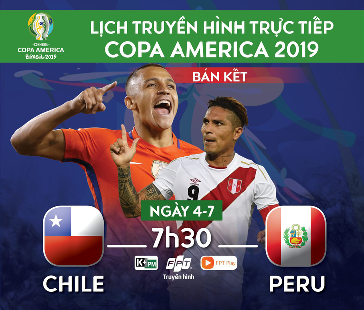 Lịch trực tiếp bán kết Copa America 2019: Chile hẹn Brazil ở chung kết - Ảnh 1.