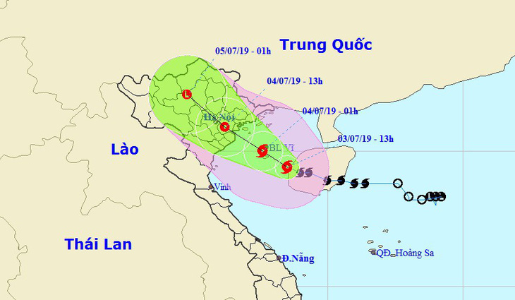 Bão số 2 đã vào vịnh Bắc Bộ, sẽ đi vào đất liền Quảng Ninh - Ninh Bình - Ảnh 1.