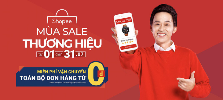 Shopee miễn phí vận chuyển toàn bộ đơn hàng trong ‘Mùa sale thương hiệu’ - Ảnh 1.