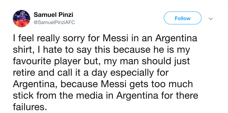 CĐV kêu gọi Messi ‘bỏ’ Argentina vì có đồng đội kém - Ảnh 2.