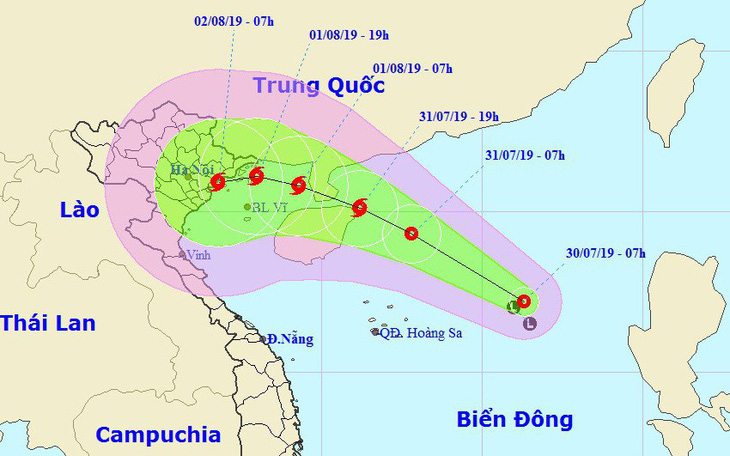 Áp thấp nhiệt đới cách Hoàng Sa 350km, biển động mạnh