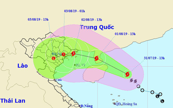 Bão chưa vào bờ, Bắc Bộ sắp đón mưa to - Ảnh 2.