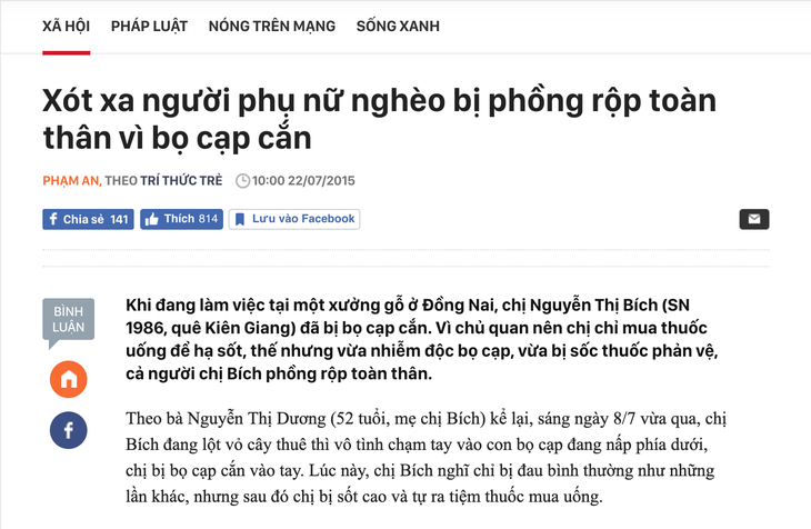 Bị bọ cạp cắn ở Việt Nam thành bị bạo hành ở Trung Đông - Ảnh 2.