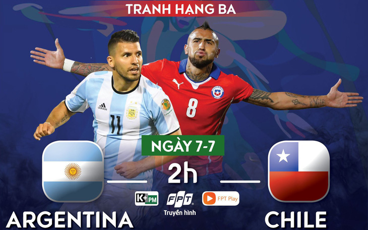 Lịch trực tiếp tranh hạng 3 Copa America 2019: Argentina - Chile