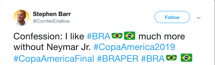 CĐV Brazil mỉa mai Neymar sau khi đội tuyển vô địch Copa America 2019 - Ảnh 6.