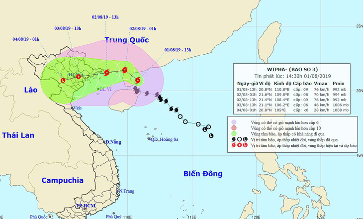 Chiều tối mai, bão đổ bộ các tỉnh Quảng Ninh - Thái Bình - Ảnh 1.