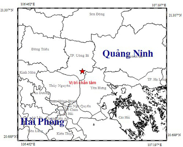 Quảng Ninh xuất hiện động đất 3,2 độ Richter - Ảnh 1.