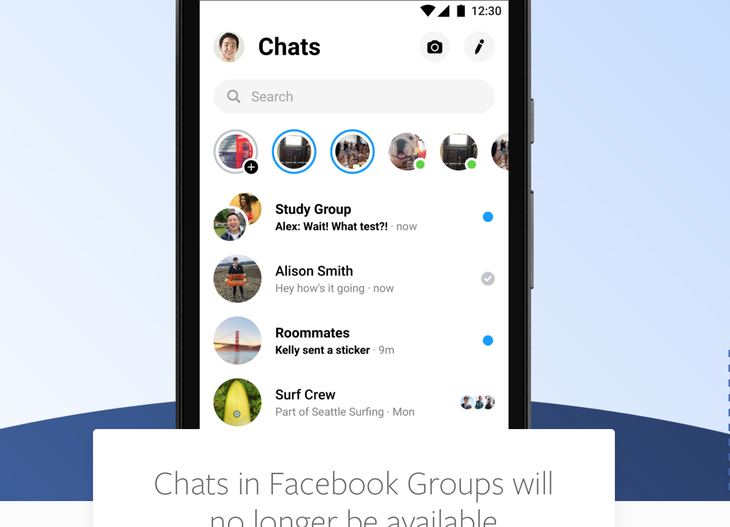 Facebook dừng tính năng chat trong trang nhóm - Ảnh 1.