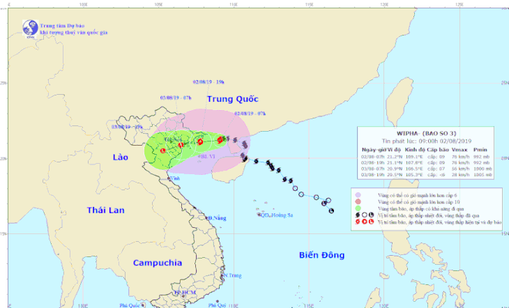 Chiều tối nay bão số 3 vào đất liền Quảng Ninh - Thái Bình - Ảnh 1.