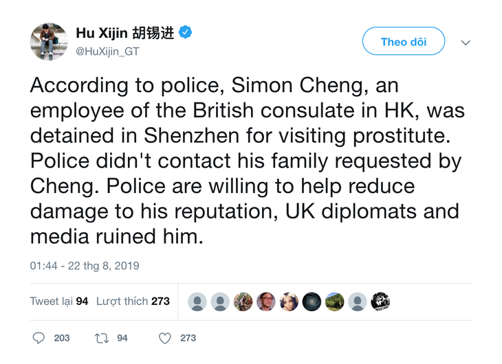Global Times: Nhân viên lãnh sự quán Anh ở Hong Kong bị bắt vì thăm gái mại dâm - Ảnh 2.